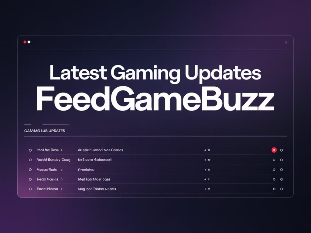 Latest Gaming Updates FeedGameBuzz